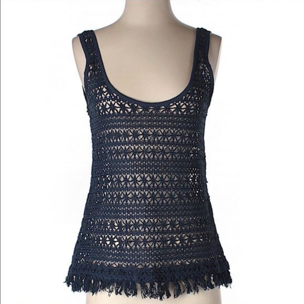 Sanctuary Clothing Navy Woven Tank Top (XS)